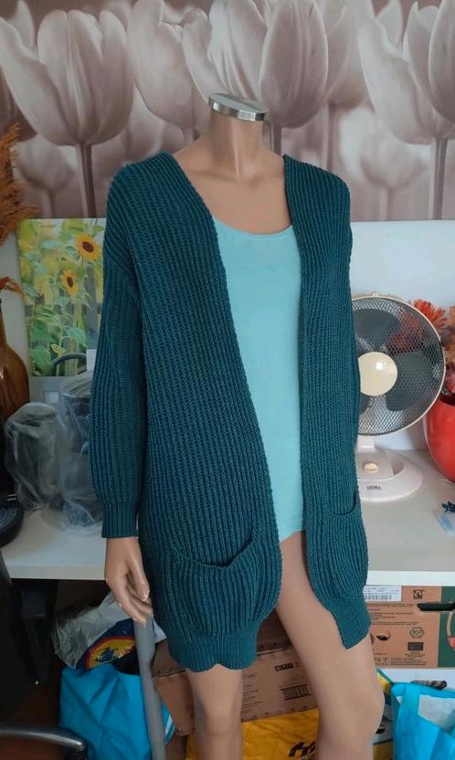 Leuk groen gebreid  vest Made in Italy maat 42 44, Kleding | Dames, Truien en Vesten, Gedragen, Maat 42/44 (L), Groen, Ophalen of Verzenden