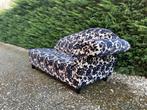 Chaises lounge zwart/ beige stof ZGAN, Ophalen
