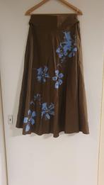 rok met bloemenprint, Kleding | Dames, Gelegenheidskleding, Maat 38/40 (M), Overige typen, Bruin, Ophalen of Verzenden