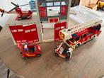 Playmobil Brandweer Kazerne + Voertuigen, Ophalen of Verzenden, Gebruikt, Complete set