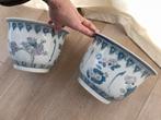 Chinese Porselein Plantenpotten - Set van 2, 17cm, Ophalen, Gebruikt, Rond, Binnen