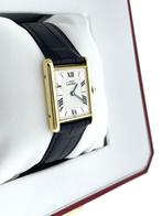 Must de Cartier Tank Large Quartz White Roman Dial 1615, Overige materialen, Leer, Cartier, Parijs