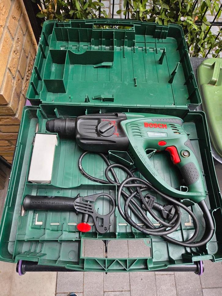 BOSCH PBH3000 FRE BOSCHHANMER INCL. KOFFER SET BOREN, Doe-het-zelf en Verbouw, Gereedschap | Boormachines, Zo goed als nieuw, Ophalen