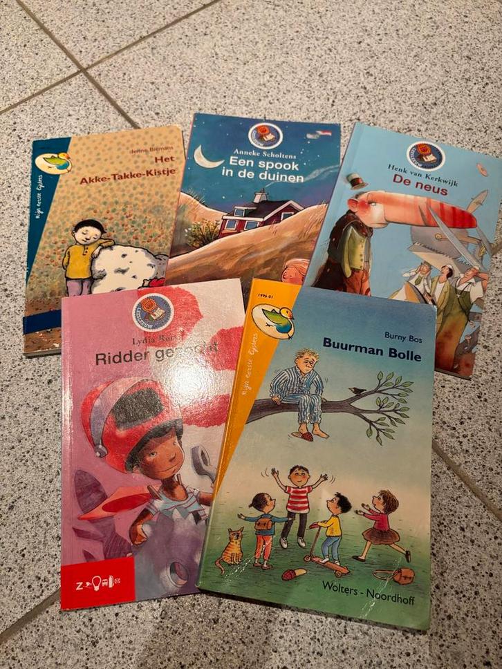 Leesboekjes AVI M5 en E5 - 5 stuks, Boeken, Kinderboeken | Jeugd | onder 10 jaar, Gelezen, Fictie algemeen, Ophalen of Verzenden