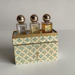 mooi vintage setje van 3 miniatuurparfumflesjes Fragonard, Ophalen of Verzenden, Zo goed als nieuw, Parfumfles