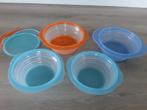 3 opvouwbare Tupperware schalen met deksel en vergiet, Nieuw, Oranje, Schaal, Ophalen of Verzenden