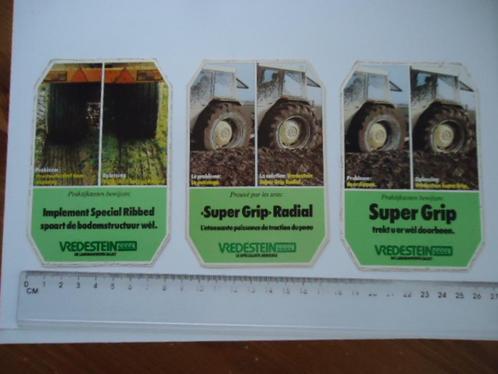 sticker oud Vredestein traktor banden landbouw tuinbouw 3x, Verzamelen, Stickers, Zo goed als nieuw, Bedrijf of Vereniging, Verzenden