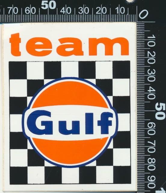 Sticker: Gulf - Team Gulf, Verzamelen, Stickers, Zo goed als nieuw, Auto of Motor, Ophalen of Verzenden