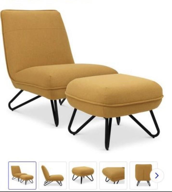 Design relax Fauteuil + hocker - merk Lanterfant new+ demo, Huis en Inrichting, Fauteuils, Nieuw, 50 tot 75 cm, 75 tot 100 cm