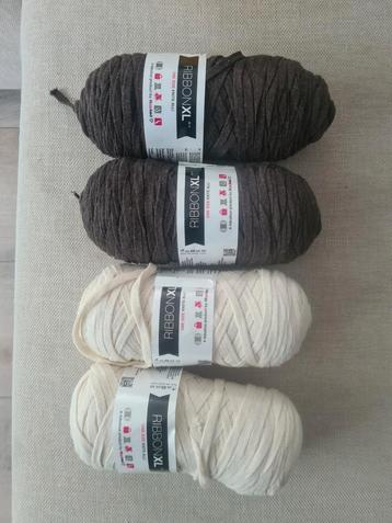 4x Ribbon XL HOOOKED bruin en beige 