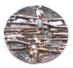 Astri Holthe Norway zilveren Scandinavisch design broche, Overige materialen, Minder dan 4 cm, Ophalen of Verzenden, Zo goed als nieuw