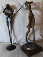 Twee Bronzen Beelden: Golfspeelster & Together, Ophalen of Verzenden