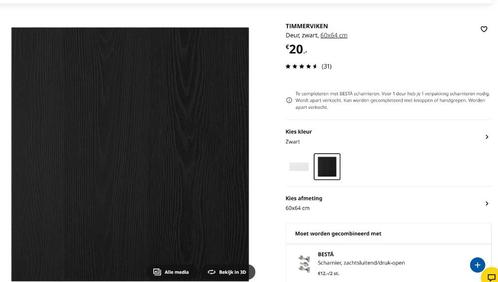 Besta ladefronten IKEA Timmerviken 60x38 en 60x64, Huis en Inrichting, Kasten | Televisiemeubels, Zo goed als nieuw, Minder dan 100 cm