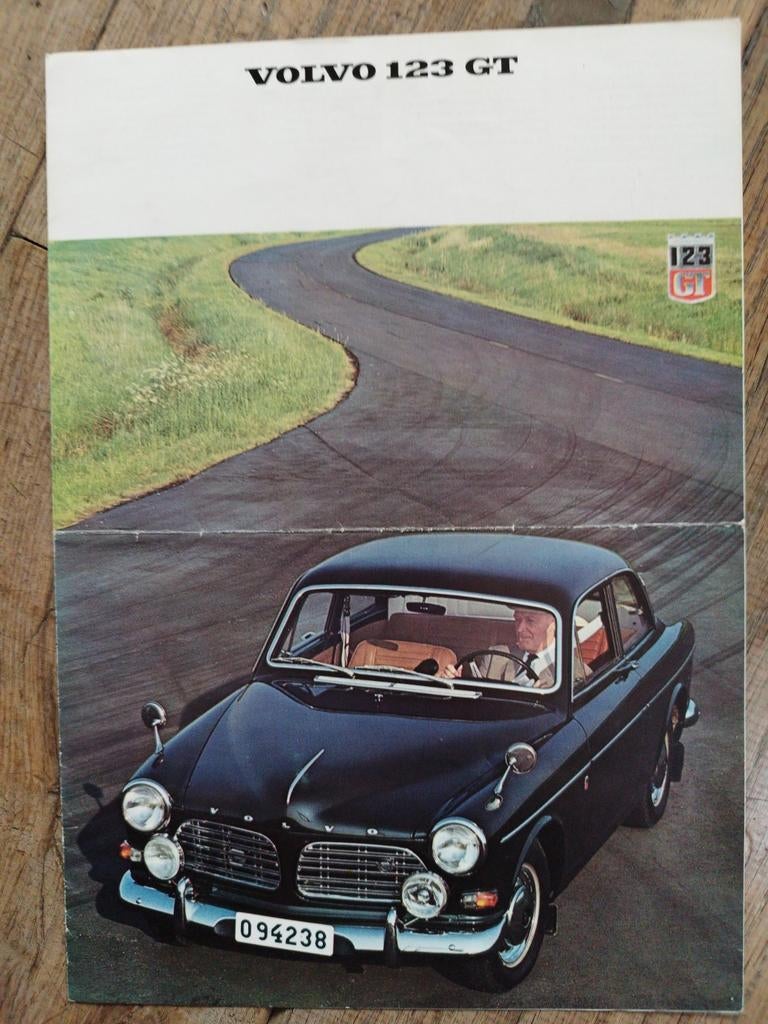 Volvo 123 GT Brochure - 1966, Gelezen, Volvo, Volvo, Ophalen of Verzenden