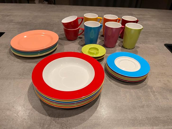 Mepal Servies - Kleurrijk camping, Caravans en Kamperen, Kampeeraccessoires, Gebruikt, Ophalen of Verzenden