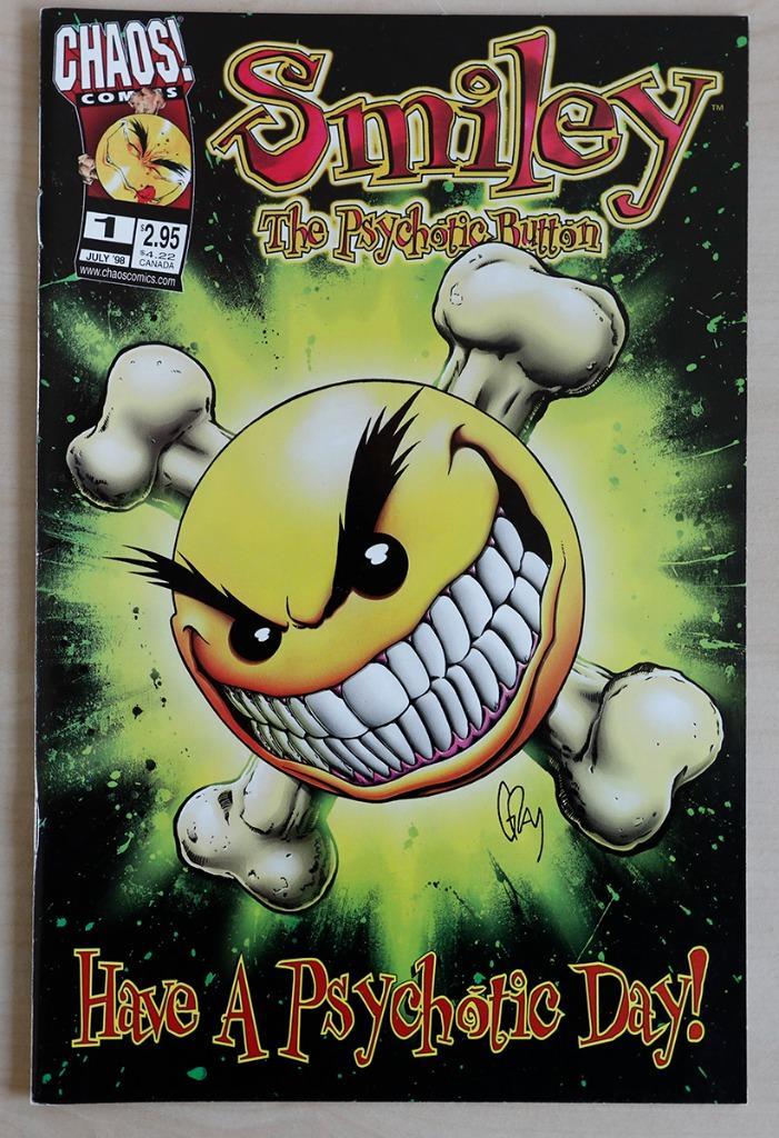 Comic: Smiley the psychotic button #1 - Chaos! Comics, Boeken, Strips | Comics, Zo goed als nieuw, Eén comic, Amerika, Ophalen