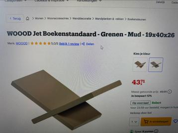 Woood Jet Boekenstandaard-Grenen-Mud-19x40x26 beschikbaar voor biedingen