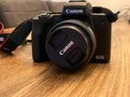 Canon eos m50, 15-45mm zoomlens en lens adapter., Audio, Tv en Foto, Fotocamera's Digitaal, Canon, Zo goed als nieuw, Ophalen