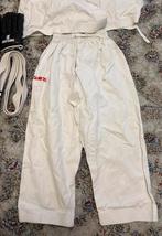 Samcoh Karatepak met handschoenen en band, Gebruikt, Vechtsportpak, Karate, Maat M