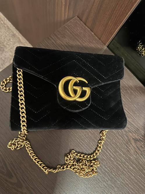 Originele Gucci GG Marmont Super Velvet Tas Zeer Goede Staat, Sieraden, Tassen en Uiterlijk, Tassen | Damestassen, Zo goed als nieuw