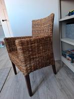 Mooie, rieten fauteuil, Bruin, Zo goed als nieuw, Eén, Hout