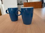 2x blauwe espresso kopjes roma by b……..D, Kop(pen) en/of Schotel(s), Gebruikt, Ophalen of Verzenden