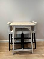 Bartafel met krukken set, Huis en Inrichting, Tafels | Eettafels, Ophalen, 100 tot 150 cm, Vierkant, 50 tot 100 cm