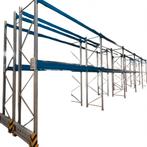 Partij van 2x ca.18,5 meter stellingen. Lange liggers 360cm., Ophalen