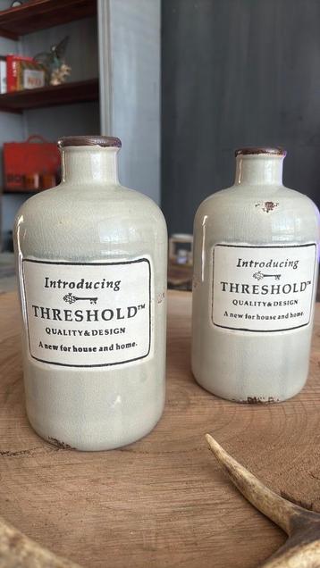 Landelijke Brocante Sét Vazen Sober stoer Grijs  beschikbaar voor biedingen