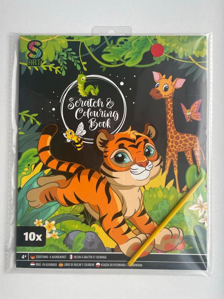 NIEUW Kras & Kleurboek - Dieren Avontuur!, Spelcomputers en Games, Games | Overige, Nieuw, Puzzel en Educatief, 1 speler, Vanaf 3 jaar