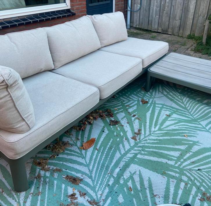 Modulaire loungeset met dikke kussens, Tuin en Terras, Tuinsets en Loungesets, Zo goed als nieuw, Loungeset, Kunststof, 6 zitplaatsen