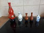 5x Kleine vaasjes (chinees), Overige kleuren, Ophalen of Verzenden, Minder dan 50 cm, Glas