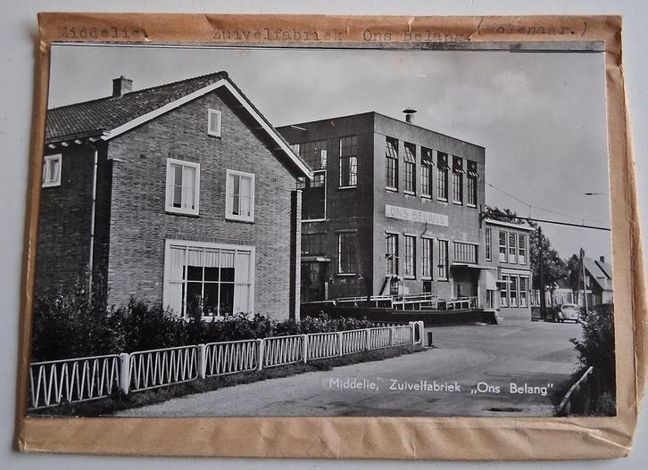 Middelie, Glasplaat Zuivelfabriek "Ons Belang", Verzamelen, Ansichtkaarten | Nederland, Ongelopen, Zuid-Holland, 1960 tot 1980
