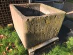 Grote antieke Bentheimer zandsteen trog / pompbak., Tuin en Terras, Bloembakken en Plantenbakken, Ophalen, Steen, Vierkant, 60 tot 100 cm