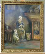 2 schilderijen  1 met oude goedkleurige lijst, Antiek en Kunst, Kunst | Schilderijen | Klassiek, Ophalen