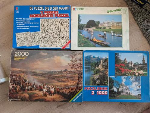 4 puzzels, Hobby en Vrije tijd, Denksport en Puzzels, Gebruikt, Legpuzzel, Meer dan 1500 stukjes, Ophalen