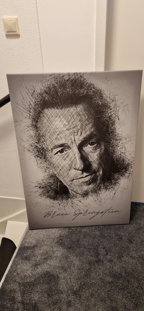Bruce Springsteen Schilderij - 70x100 cm, Huis en Inrichting, Woonaccessoires | Schilderijen, Tekeningen en Foto's, Ophalen, Zo goed als nieuw