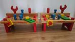 2 houten  kinder-werkbankjes, Kinderen en Baby's, Speelgoed | Houten speelgoed, Ophalen, Gebruikt, Overige typen