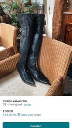 Kaplaars, prachtig zacht leer, merk Invito, maat 39, Hoge laarzen, Zwart, Ophalen of Verzenden, Zo goed als nieuw