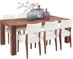 Eettafel Timber Goossens 200x100 6/8 personen, Huis en Inrichting, Tafels | Eettafels, Ophalen, Zo goed als nieuw