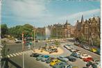 DEN HAAG BUITENHOF HOFVIJVER FONTEIN VEEL AUTO'S HTM BUS, Ophalen of Verzenden, 1960 tot 1980, Gelopen, Zuid-Holland