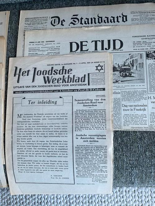 Pakket van 65  kranten uit de periode 1940-1944, Verzamelen, Tijdschriften, Kranten en Knipsels, Krant, 1940 tot 1960, Ophalen
