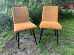 Goud velvet eetkamer stoelen, Huis en Inrichting, Ophalen, Twee, Overige kleuren, Zo goed als nieuw