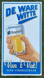 Bord Hoegaarden jaren 90 82x45cm, Ophalen of Verzenden, Zo goed als nieuw, Reclamebord, Plaat of Schild, Overige merken