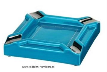 SAB08 CASETI MERK SIGAAR ASBAK 20 CM TURQUOISE KERAMIEK beschikbaar voor biedingen