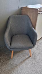 Fauteuil / Stoel UDSBJERG grijze stof/eiken, Huis en Inrichting, Fauteuils, Ophalen, 75 tot 100 cm, Zo goed als nieuw, Stof