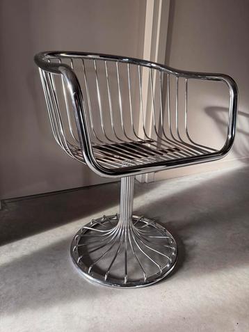 Vintage Chroom draadstoelen Wire Chairs Mid Century UNIEK beschikbaar voor biedingen