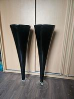 Glazen zwarte vazen 84.5 cm, Ophalen, Zwart, 75 cm of meer, Glas