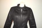 Marccain prachtige lammy look jas zwart stoere uitstraling N, Verzenden, Zwart, Zo goed als nieuw, Maat 36 (S)