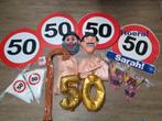 Sarah en abraham met feestelijke versieringen 50jaar, Hobby en Vrije tijd, Feestartikelen, Ophalen of Verzenden, Zo goed als nieuw